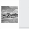 Fairey Swordfish I torpedo bomber reconnaissance biplane aircraft K8386, code 945, of 824 Squadron Fleet Air Arm, on Kai Tak airfield, Hong Kong by David Watkin Waters