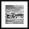 Fairey Swordfish I torpedo bomber reconnaissance biplane aircraft K8386, code 945, of 824 Squadron Fleet Air Arm, on Kai Tak airfield, Hong Kong by David Watkin Waters