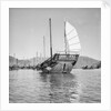 A port quarter view of the Hong Kong fisher d.w. type junk 2473HA anchored at Hong Kong by David Watkin Waters