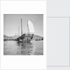 A port quarter view of the Hong Kong fisher d.w. type junk 2473HA anchored at Hong Kong by David Watkin Waters