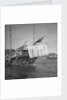 A port quarter view of an Aberdeen frame stern fisher type junk in Hong Kong harbour by David Watkin Waters