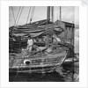 A close view of the starboard bow of a Swatow trader type junk at Kowloon, Hong Kong by David Watkin Waters