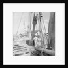 On board an Indian kotia type dhow anchored at Colombo, Ceylon by David Watkin Waters