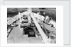 'Claymore' (1955) 14th June, looking down, and forward, on to the foredeck, the cargo winch and the windlass by unknown