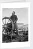 'Pommern' (Fi, 1903), 4-masted barque, Peter Karney at the wheel, steering by the wind by unknown