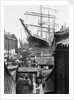 3-masted barque 'Penang' in dry dock at Millwall 1932 by unknown