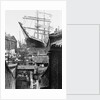 3-masted barque 'Penang' in dry dock at Millwall 1932 by unknown