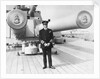 Earl David Beatty standing on the quarterdeck of his flagship, HMS 'Queen Elizabeth' as Admiral of the Fleet. by unknown