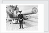 Earl David Beatty standing on the quarterdeck of his flagship, HMS 'Queen Elizabeth' as Admiral of the Fleet. by unknown