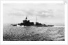 Battleship HMS 'Warspite' (1913) under way at sea off Cape Wrath in June 1943 by unknown