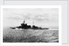 Battleship HMS 'Warspite' (1913) under way at sea off Cape Wrath in June 1943 by unknown