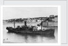 'Ajax' (Br, 1931) under way in Grand Harbour, Malta, arriving in convoy MW 8A by unknown