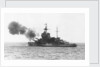 A port quarter view of 'Warspite' (1913), bombarding the French coast by unknown