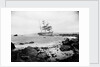 Starboard stern view of the sailing barque Glenbervie (1866) ashore when she ran aground by Gibson & Sons of Scilly