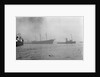 The clipper ship 'Cutty Sark' (1869) being towed from the East India Dock to Greenwich by the tug 'Gondia' (1927) by unknown