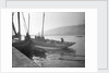 'Malgre Tout' (Fr, 1920s) moored at quayside, Newlyn, bows obscured by unknown