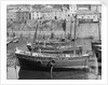 'Jane' Mevagissey lugger, dried out in Mevagissy harbour by unknown