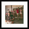 Passengers on board an unspecified cruiser liner pass the time by writing and walking the ship by Marine Photo Service
