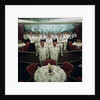 The restaurant staff on the Union-Castle cruise ship 'Windsor Castle' gather for a group photograph by Marine Photo Service