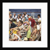 Interested passengers, young and old, enjoy on-deck entertainment aboard an unspecified cruise liner by Marine Photo Service