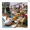 Crossing the Line ceremony with King Neptune and a subject, aboard Union-Castle liner 'Windsor Castle' by Marine Photo Service