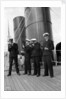 Four P & O cadets of the 'Viceroy of India' (1929) on the starboard side of the Bridge Deck with their sextants by Marine Photo Service