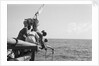 The crew take soundings on the homeward voyage from Bahrain by Alan Villiers