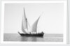A boom in calm waters off the South Arabian or Omani coast by Alan Villiers