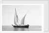 A boom in calm waters off the South Arabian or Omani coast by Alan Villiers
