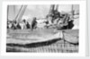 Rigging the bulwarks, Zanzibar by Alan Villiers