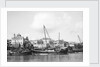 Booms anchored along the waterfront at Mombasa, Kenya by Alan Villiers