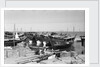 A line of booms, viewed stern-on by Alan Villiers
