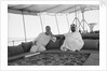 Sheikh Ahmad bin Jabir al-Sabah, Ruler of Kuwait, seated with the British Political Agent, Major A. C. Galloway by Alan Villiers