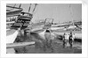 The foreshore at Jizan, crowded with small coastal vessels by Alan Villiers