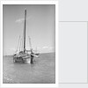 Typical Lamu dhow at anchor by Alan Villiers