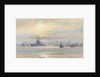 American battleship in the Firth of Forth by Alma Claude Burlton Cull