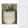 Lloyds Patriotic Fund Certificate presenting a sword to captain Henry Digby, 4 December 1805. by Edward Scriven
