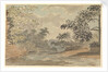 View up a river with wooded banks by Gabriel Bray