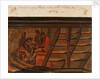 Four Marines eating Pease on board the Pallas, Novr 74 by Gabriel Bray