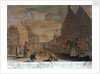A view of the dock gates at Portsmouth taken from the Navy Coffee house window, December 1774 by Gabriel Bray