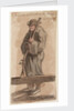 A sailor sentinel on the 'Pallas's' gangway by Gabriel Bray