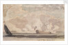 Anchored warship firing a salute by Gabriel Bray