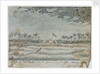 A View of Fort Apolonia & the canoe landing the officer thro' the Surf, March 1775 by Gabriel Bray