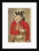 A man in a red frogged coat and tassled cocked hat by Gabriel Bray