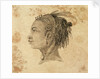 Head of a West African woman in left profile by Gabriel Bray