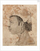 Head of a West African woman, wearing a hat, in left profile by Gabriel Bray
