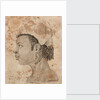 Head of a West African woman, wearing a hat, in left profile by Gabriel Bray