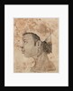 Head of a West African woman, wearing a hat, in left profile by Gabriel Bray
