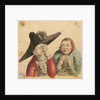 Two male figures, one with a large cocked hat and a quizzing glass by Gabriel Bray