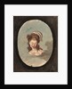 Head and shoulders of a woman with a feather in her hair by Gabriel Bray